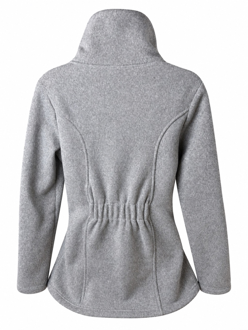 The North Face Women’s M Gray Sherpa Lined Fleece Jacket High Collar Full Zip - Picture 3 of 10